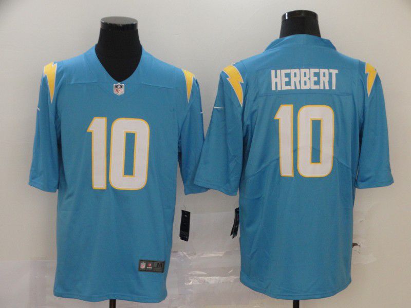 Men Los Angeles Chargers #10 Herbert Light Blue Nike Vapor Untouchable Stitched Limited NFL Jerseys->los angeles chargers->NFL Jersey